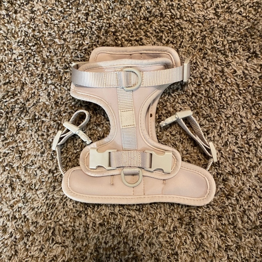 Wild One White/Beige Dog Harness Collar